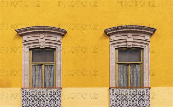 Morelia, Michoacan, colorful streets and colonial houses in Morelia historic city center, one of