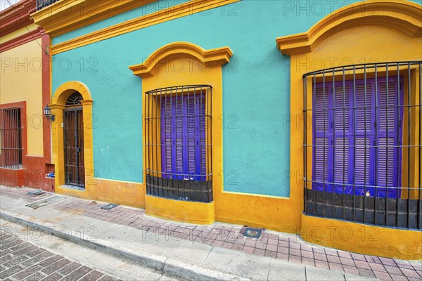 Mexico, Mazatlan, Colorful old city streets in historic city center, Central America