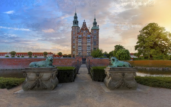 Famous Rosenborg castle, one of the most visited tourist attractions in Copenhagen