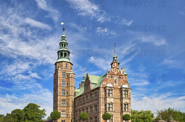 Famous Rosenborg castle, one of the most visited tourist attractions in Copenhagen