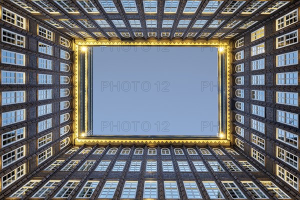 Chilehaus, courtyard, Hamburg, Germany, Europe