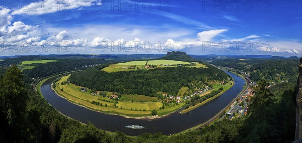 Königstein Fortress View to the Lilienstein