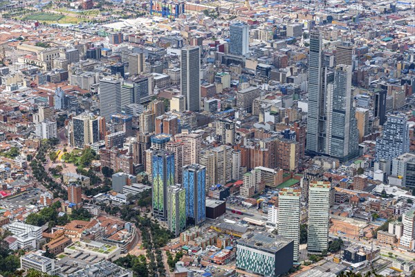Overlook over Bogota from Monserrate, Colombia, South America