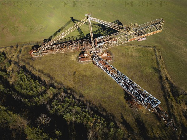 The excavator 1473 with the type designation SRs 1500 (1) is a bucket wheel excavator that was