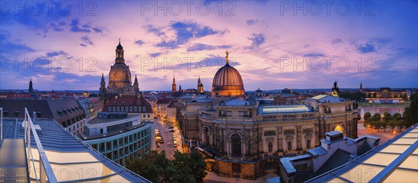Evening view over Dresden's Old Town