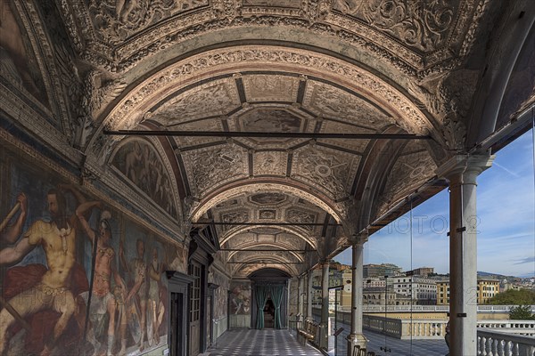 Arcade on the upper floor of the Villa del Principe, Palazzo di Andrea Doria, Piazza dei Principe,