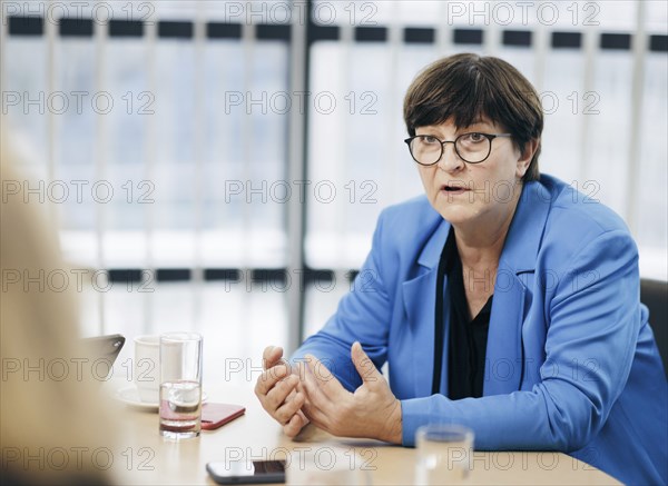 Saskia Esken, Bundesvorsitzende der SPD, aufgenommen im Rahmen eines Interview mit dem RND in