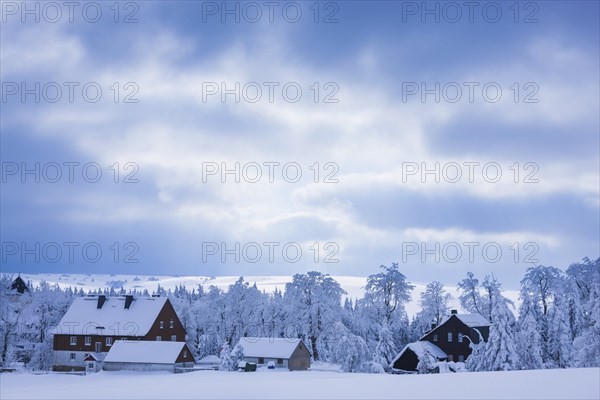 Wintery Hermsdorf in the Ore Mountains