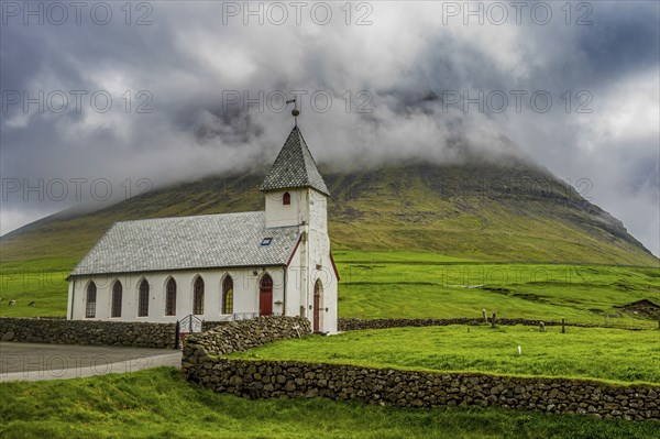 Vidareidi church in Vidoy, Faroe islands, Denmark, Europe