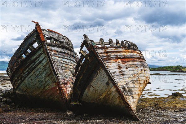 Ships wrecks, Salens, Isle of Mull, Scottish Inner Hebrides, Scotland, UK