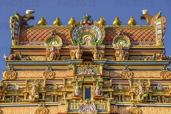 Den Helder, the Netherlands. December 2021. The colorful ornaments and decorations of a Hindu