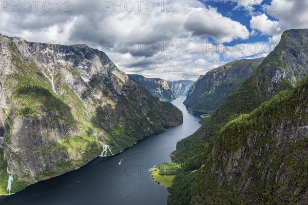 Naeroyfjord, branch of the Sognefjord, Norway, Europe
