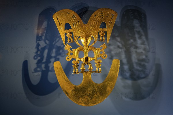 Artefacts in the gold museum, Bogota, Colombia, South America