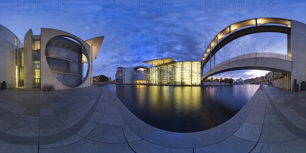 Spreebogen with government buildings, Berlin, Germany, Europe