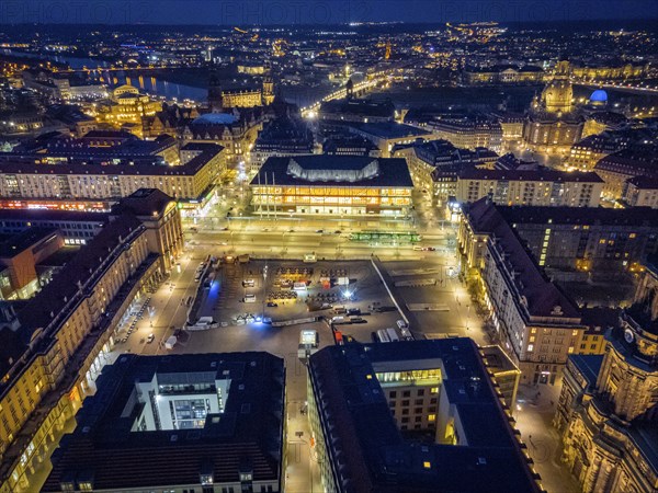 Altmarkt with Palace of Culture from above