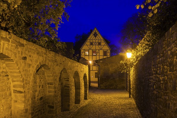 Merseburg half-timbered house at the cathedral abbey