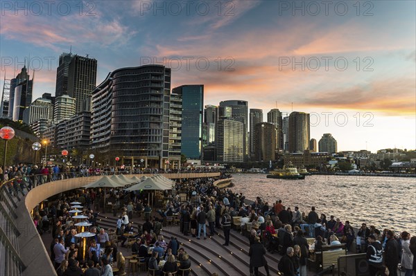 Sydney harbour after sunset, Sydney, New South Wales, Australia, Oceania