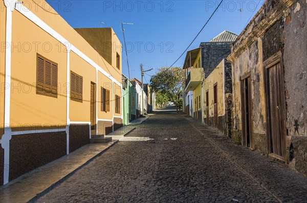 Picturesque old town with colonial buildings. San Felipe. Vulcano Fogo. Fogo. Cabo Verde. Africa