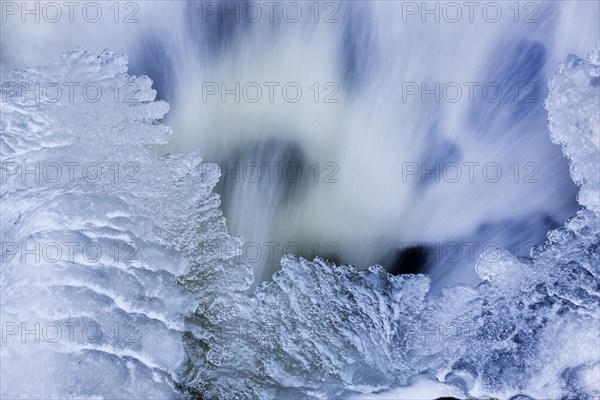 Ice formations in the Wesenitz in Liebethaler Grund