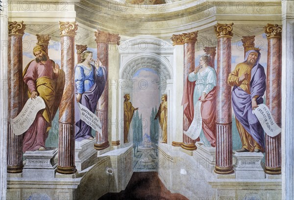 Frescoes in the Peace Room, Painter Sebastiano Taricco, Saletta chiamata del Silenzio, Palazzo