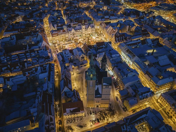 The Freiberg Christmas Market on the Obermarkt in front of the town hall