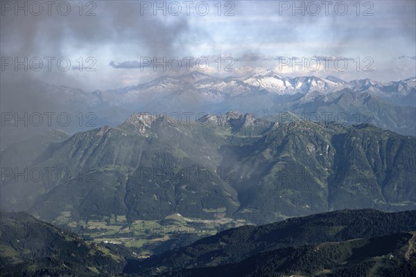 Dramatic mountain landscape, view from Hochkönig, Salzburger Land, Austria, Europe