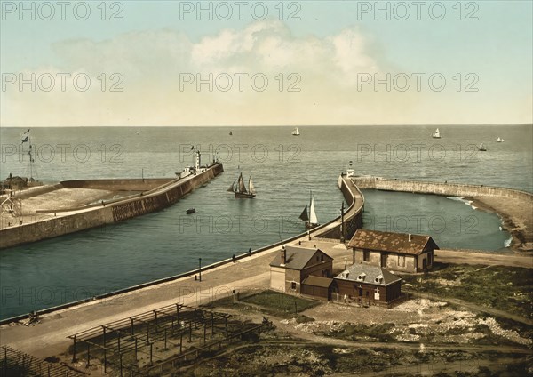 The pier and harbour, Dieppe, town in the Seine-Maritime department in the Normandy region, France,