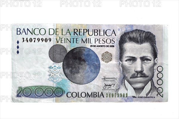 Colombian pesos, banknotes, Colombia, South America
