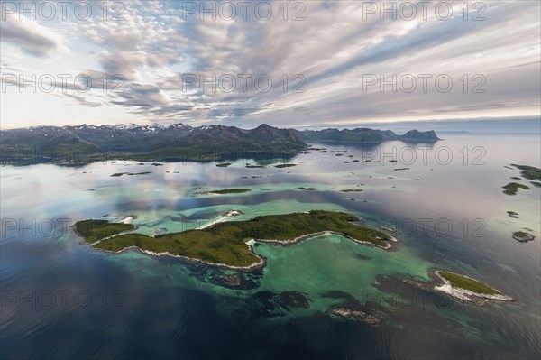 Islands off the coast of Senja, Bergsfjord, Norway, Europe