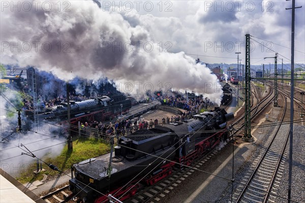 Dresden Steam Locomotive Meeting, 11 to 13 April 2014, around the Dresden-Altstadt depot, Numerous