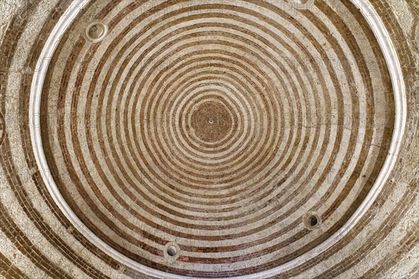 Dome, layered masonry, Oratorio di San Galgano sul Montesiepi, Chiusdino, Tuscany, Italy, Europe