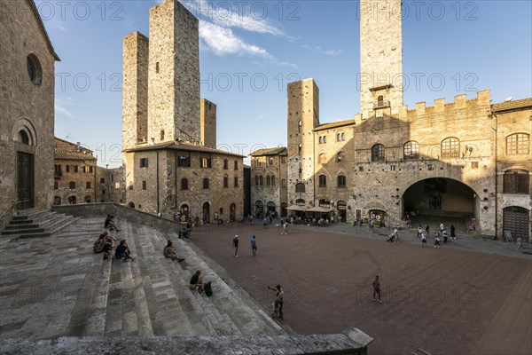 Piazza del Duomo, San Gimignano, Province of Siena, Tuscany, Italy, UNESCO World Heritage Site,