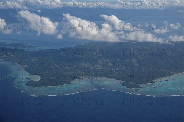Aerial of Vanua Levu, Fiji, South Pacific, Oceania