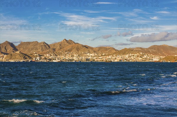 View over fisher port and city. San Vincente. Mindelo. Cabo Verde. Africa