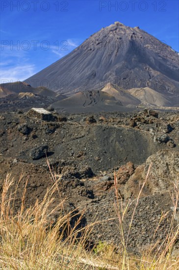 Stonehouse near vulcano on Fogo. Cabo Verde. Africa