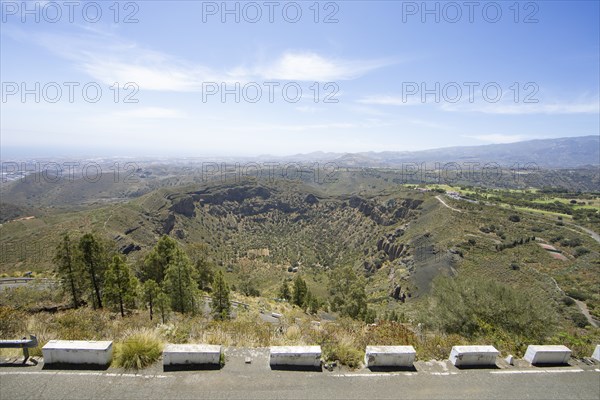 Caldera de Bandama in the Bandama Natural Park or Monumento Natural de Bandama, Las Palmas