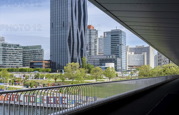 High-rise buildings in Donaupark, Donau City, Vienna Austria