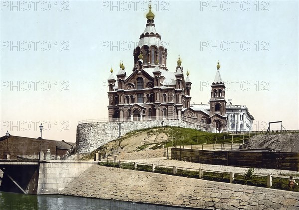 The New Cathedral, Helsingfors, Russia, Helsinki, Finland, c. 1890, Historic, digitally enhanced