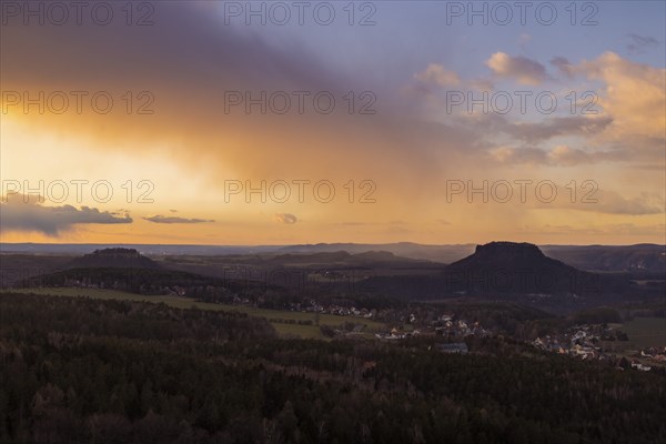 Sunset at Papstein in Saxon Switzerland