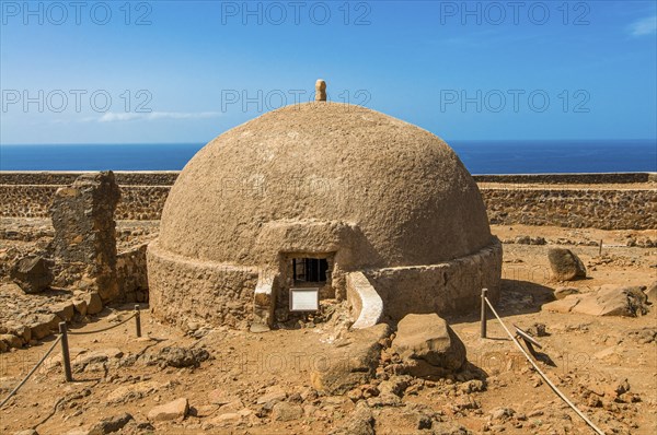 Fortress in dry landscape. Ciudad Velha. Cidade Velha. Santiago. Cabo Verde. Africa