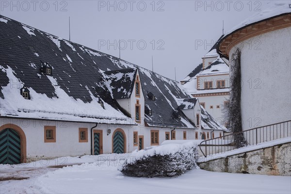 Augustusburg Hunting Lodge in the wintry Ore Mountains