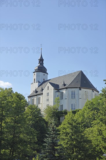 Baroque St. George's Church, Schwarzenberg, Westerzgebirge, Ore Mountains, Saxony, Germany, Europe