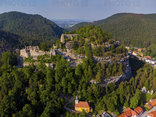 Oybin Castle and Monastery Ruins in the Zittau Mountains
