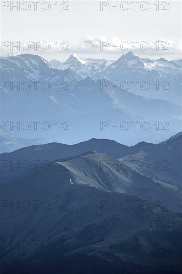 Dramatic mountain landscape, view from Hochkönig, Salzburger Land, Austria, Europe