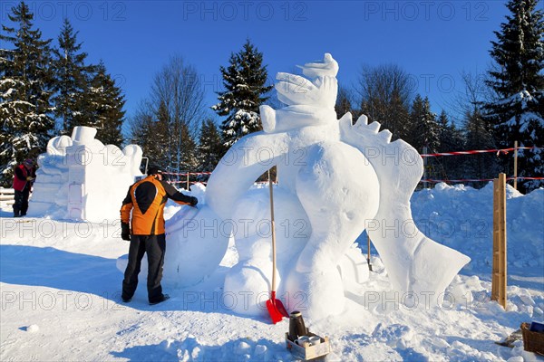 Snow sculpture competition, Hermsdorf