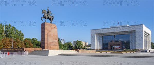 State Historical Museum and Manas Monument inspired by a traditional epic, Ala-Too Square, Bishkek,