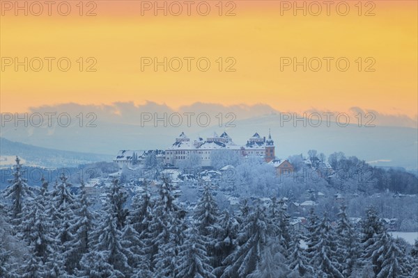Augustusburg Hunting Lodge in the wintry Ore Mountains