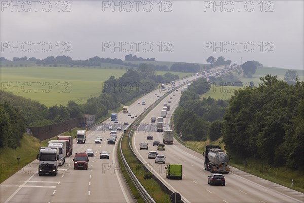 A4 motorway near Wilsdruff, an accident blackspot due to countless roadworks