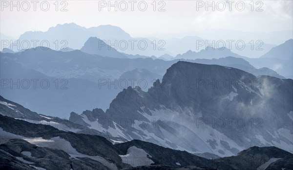 Dramatic mountain landscape, view from Hochkönig, Salzburger Land, Austria, Europe