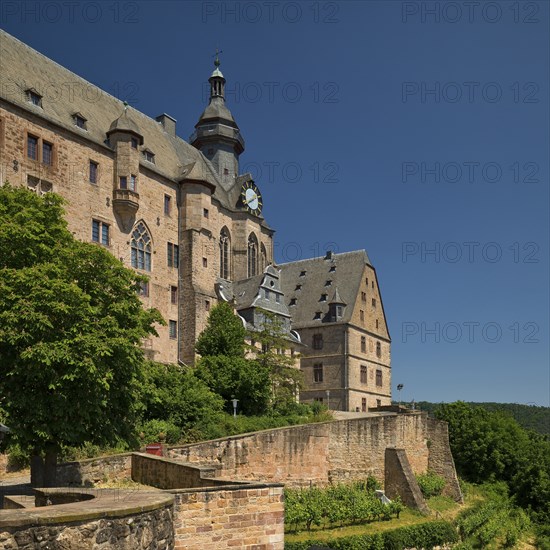 The Landgrave's Castle on the Schlossberg, Marburg an der Lahn, Hesse, Germany, Europe